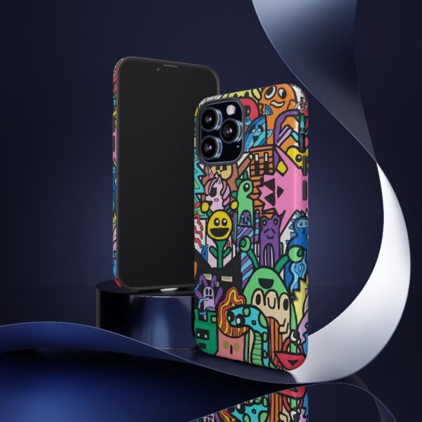 Colorful Phone Case with Fun Characters, Cute Phone Cover | Drawn by Margot - Image 21