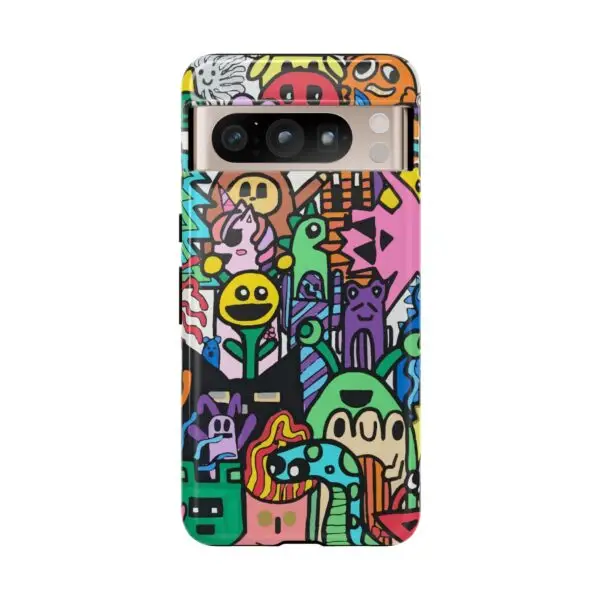 Colorful Phone Case with Fun Characters, Cute Phone Cover | Drawn by Margot - Image 62