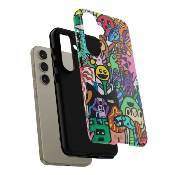 Colorful Phone Case with Fun Characters, Cute Phone Cover | Drawn by Margot - Image 53