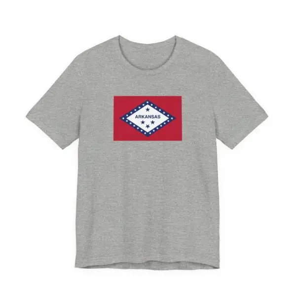 State Flag Tee | Unisex Jersey Short Sleeve T-Shirt  - Arkansas - Image 3