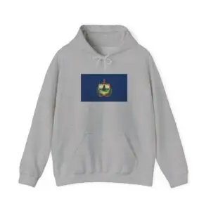 State Flag Graphic Hoodie, Cozy Casual Sweatshirt, Unisex Gift, Fall Fashion, Vintage Look - Vermont