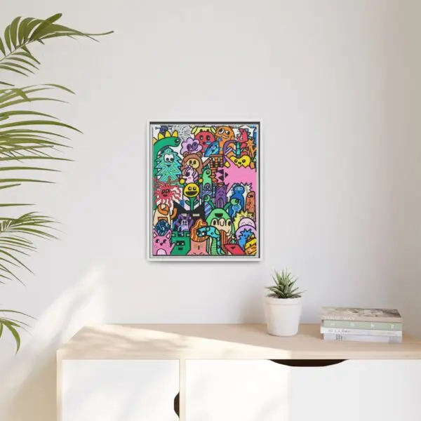 Colorful Framed Canvas Art - Whimsical Character Illustration Drawn by Margot and Printed on Canvas - Image 11