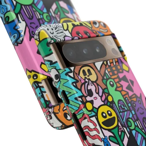Colorful Phone Case with Fun Characters, Cute Phone Cover | Drawn by Margot - Image 63