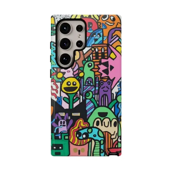 Colorful Phone Case with Fun Characters, Cute Phone Cover | Drawn by Margot - Image 58