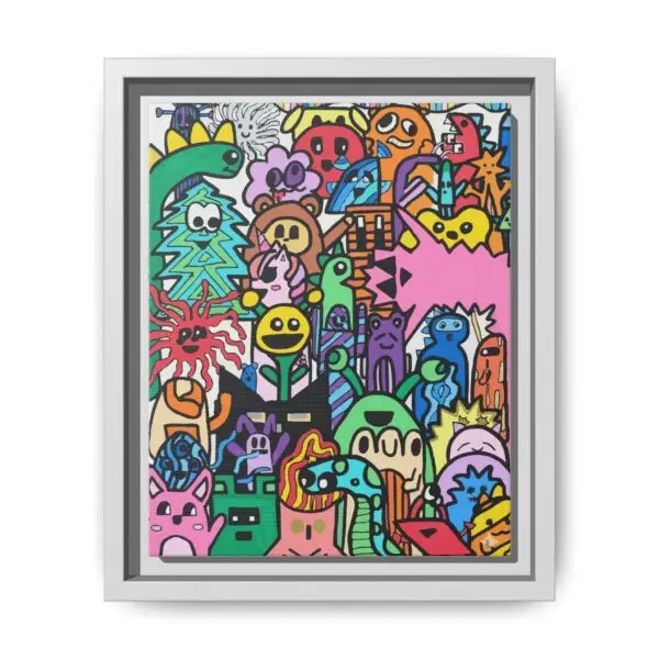 Colorful Framed Canvas Art - Whimsical Character Illustration Drawn by Margot and Printed on Canvas - Image 29