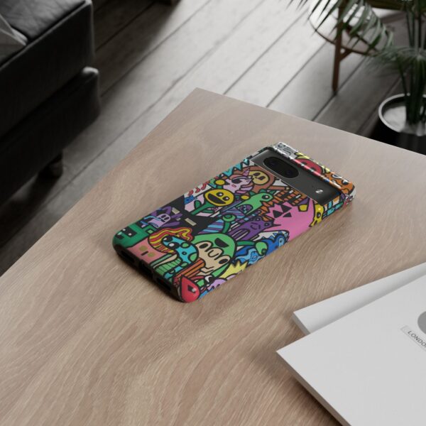 Colorful Phone Case with Fun Characters, Cute Phone Cover | Drawn by Margot - Image 152