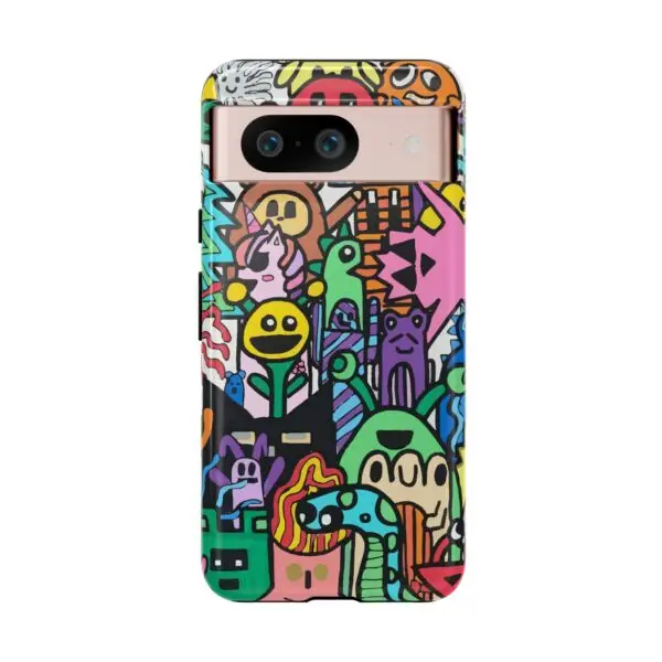 Colorful Phone Case with Fun Characters, Cute Phone Cover | Drawn by Margot - Image 66