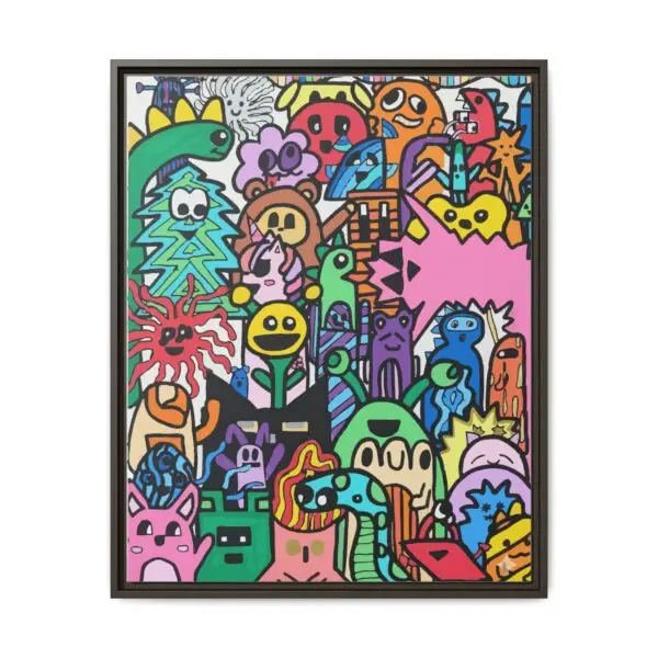 Colorful Framed Canvas Art - Whimsical Character Illustration Drawn by Margot and Printed on Canvas - Image 17