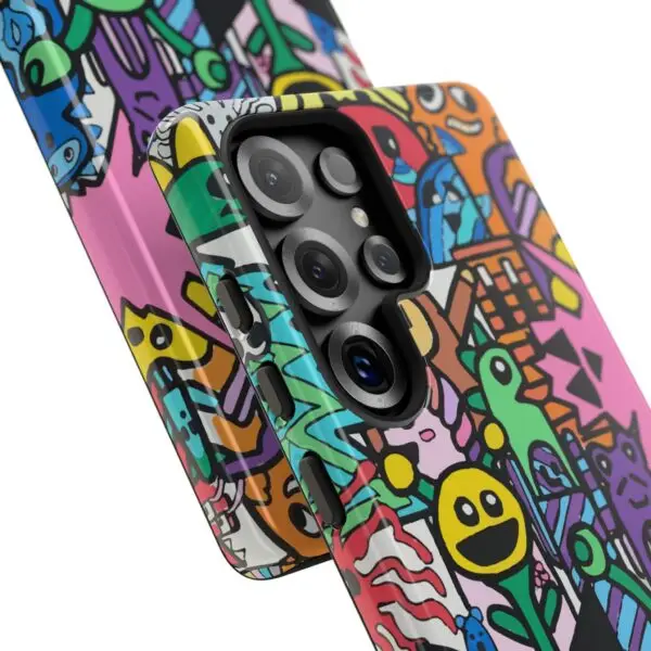 Colorful Phone Case with Fun Characters, Cute Phone Cover | Drawn by Margot - Image 104