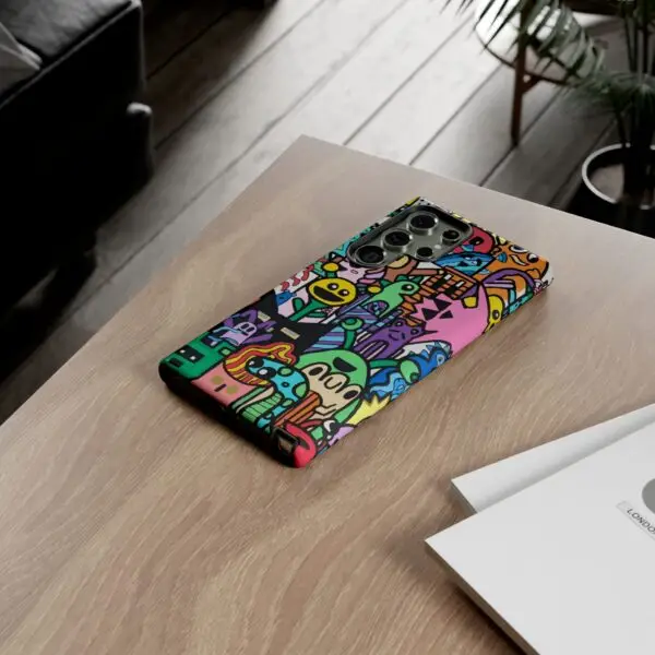 Colorful Phone Case with Fun Characters, Cute Phone Cover | Drawn by Margot - Image 148
