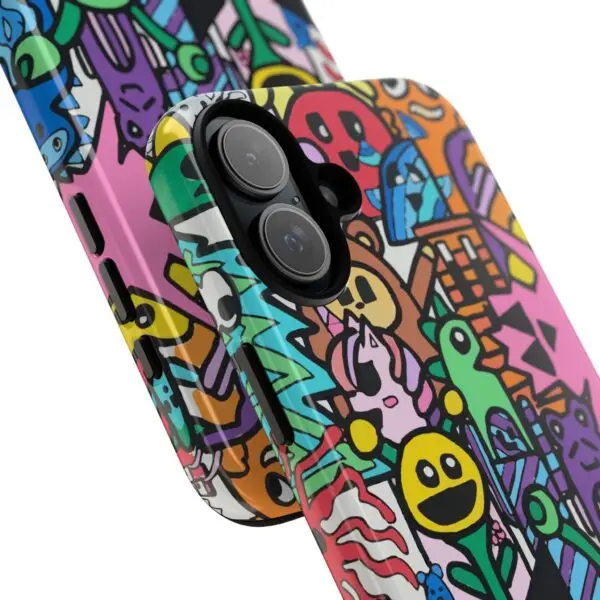 Colorful Phone Case with Fun Characters, Cute Phone Cover | Drawn by Margot - Image 75
