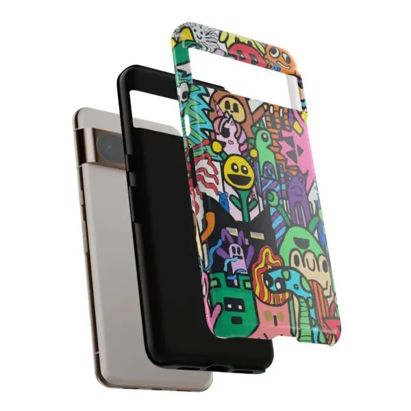 Colorful Phone Case with Fun Characters, Cute Phone Cover | Drawn by Margot - Image 65