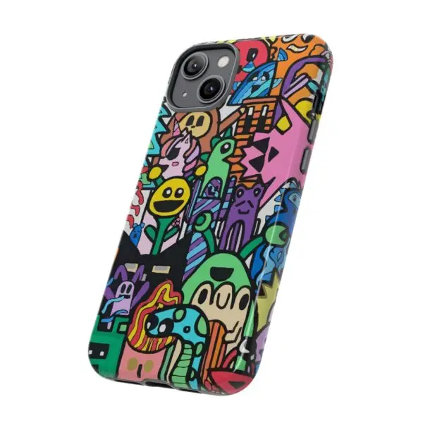 Colorful Phone Case with Fun Characters, Cute Phone Cover | Drawn by Margot - Image 31