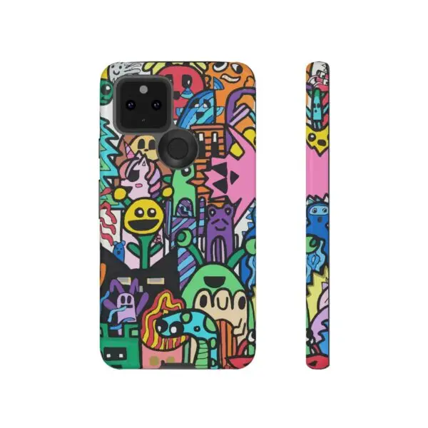 Colorful Phone Case with Fun Characters, Cute Phone Cover | Drawn by Margot - Image 123