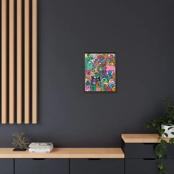 Colorful Framed Canvas Art - Whimsical Character Illustration Drawn by Margot and Printed on Canvas - Image 8
