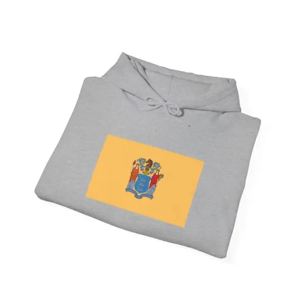 State Flag Graphic Hoodie, Cozy Casual Sweatshirt, Unisex Gift, Fall Fashion, Vintage Look - New_Jersey - Image 4