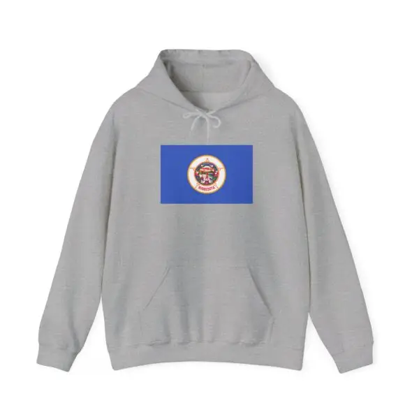 State Flag Graphic Hoodie, Cozy Casual Sweatshirt, Unisex Gift, Fall Fashion, Vintage Look - Minnesota