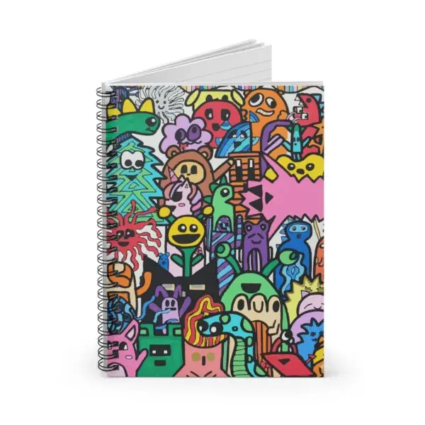 Colorful Spiral Notebook for Creatives, Cute Drawing Journal, - Drawn by Margot and Printed here - Image 2