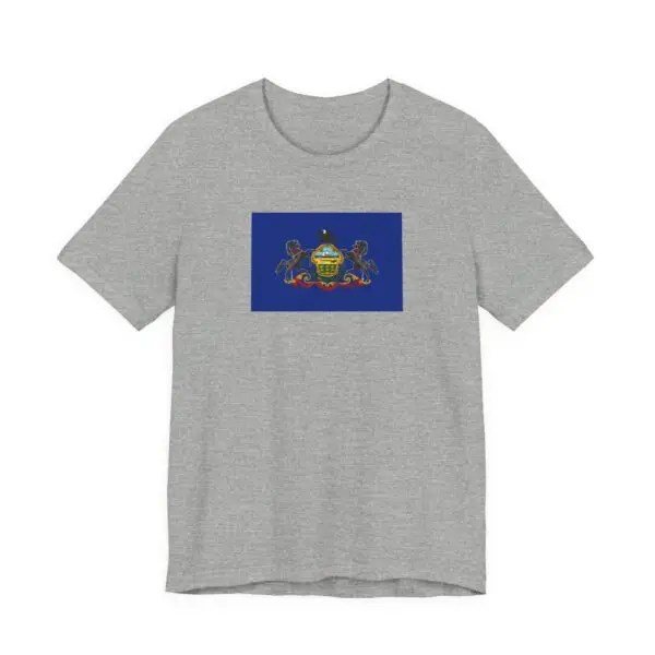 State Flag Tee | Unisex Jersey Short Sleeve T-Shirt  - Pennsylvania - Image 3