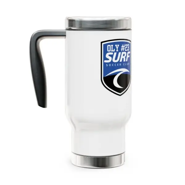 Stainless Steel Travel Mug, 14oz,  Surf2025  - Oly - Image 2