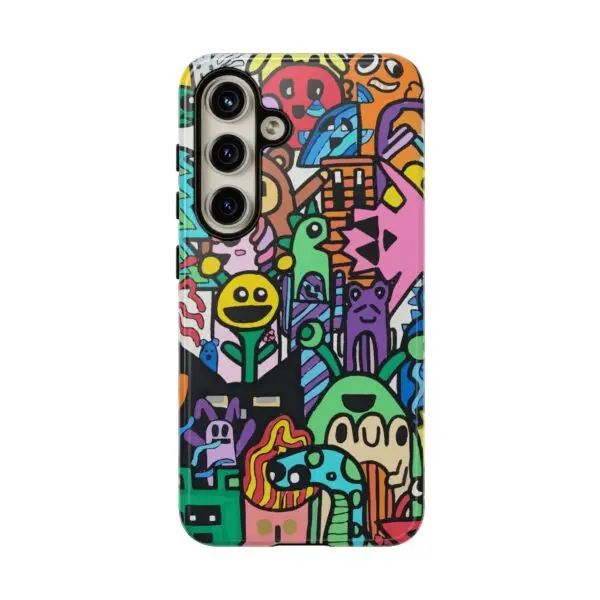 Colorful Phone Case with Fun Characters, Cute Phone Cover | Drawn by Margot - Image 50