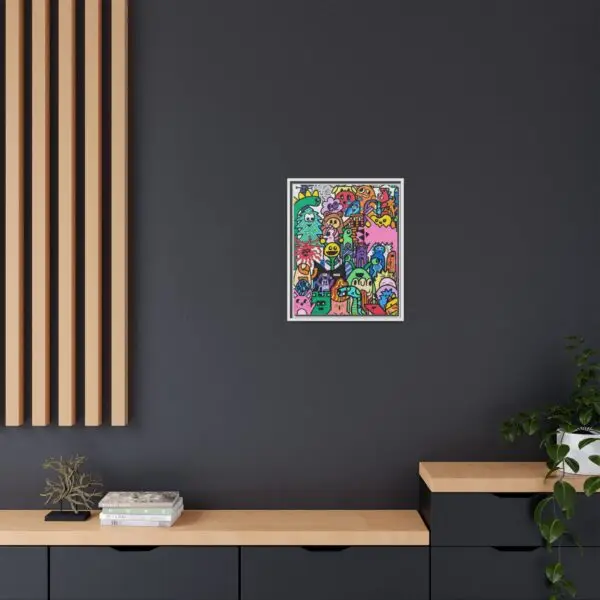 Colorful Framed Canvas Art - Whimsical Character Illustration Drawn by Margot and Printed on Canvas - Image 12