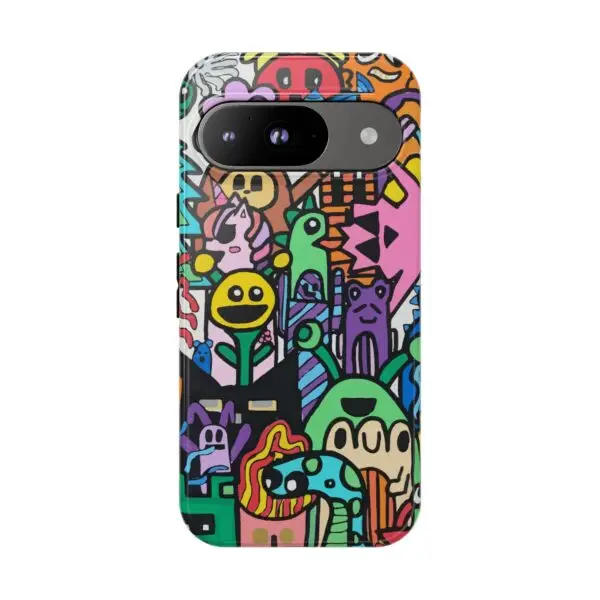 Colorful Phone Case with Fun Characters, Cute Phone Cover | Drawn by Margot - Image 86