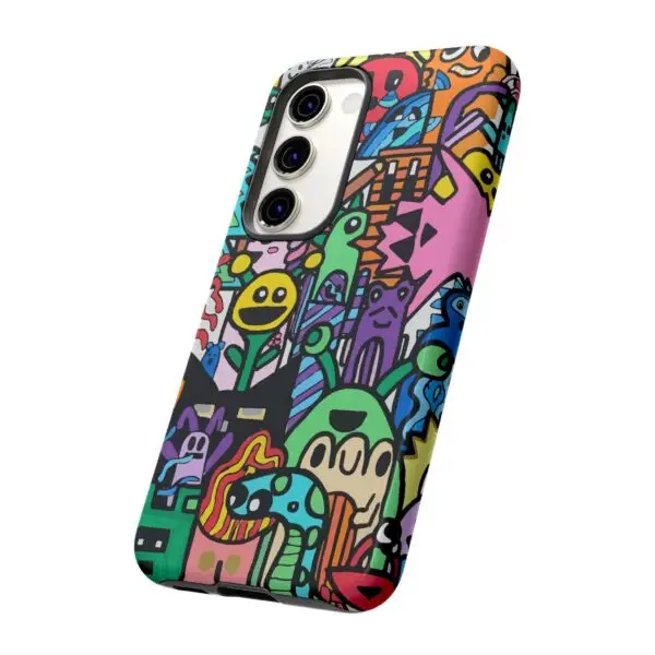 Colorful Phone Case with Fun Characters, Cute Phone Cover | Drawn by Margot - Image 138