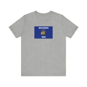 State Flag Tee | Unisex Jersey Short Sleeve T-Shirt  - Wisconsin