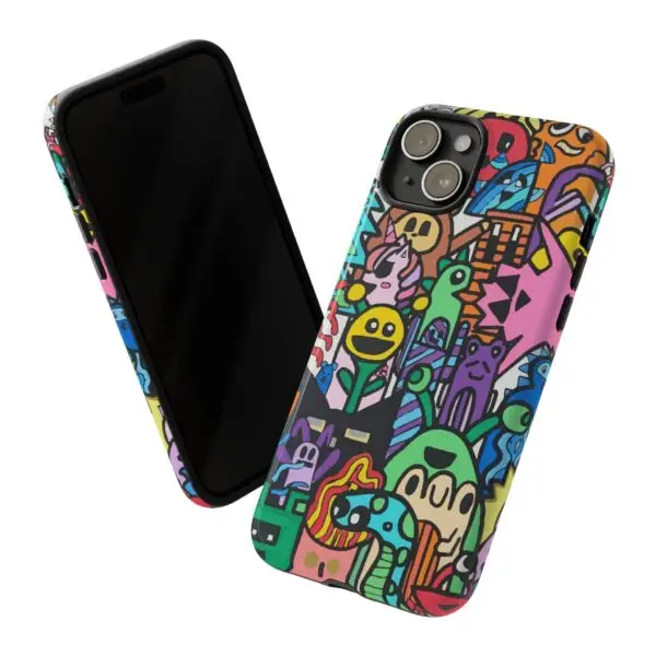 Colorful Phone Case with Fun Characters, Cute Phone Cover | Drawn by Margot - Image 42