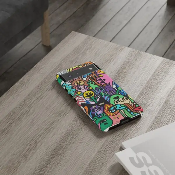 Colorful Phone Case with Fun Characters, Cute Phone Cover | Drawn by Margot - Image 126