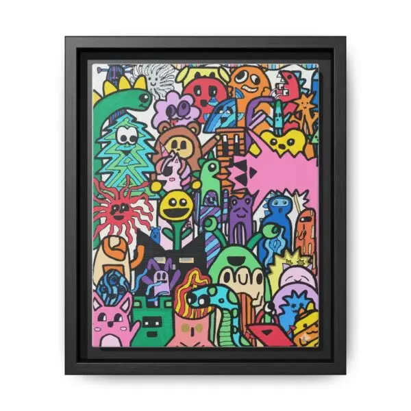 Colorful Framed Canvas Art - Whimsical Character Illustration Drawn by Margot and Printed on Canvas - Image 25
