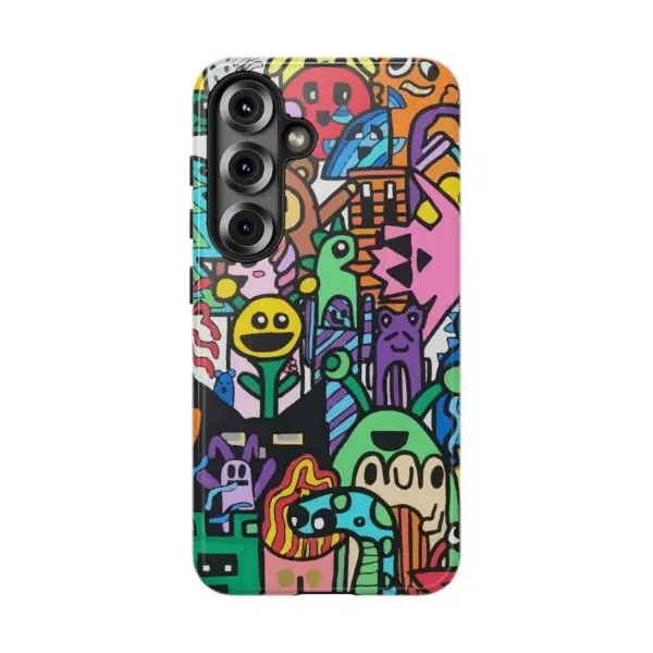 Colorful Phone Case with Fun Characters, Cute Phone Cover | Drawn by Margot - Image 95