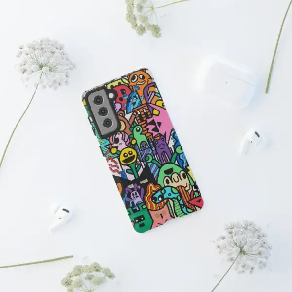 Colorful Phone Case with Fun Characters, Cute Phone Cover | Drawn by Margot - Image 118