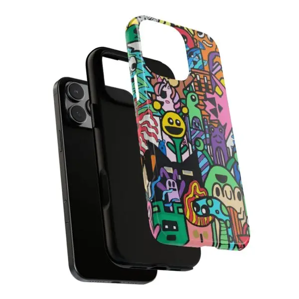 Colorful Phone Case with Fun Characters, Cute Phone Cover | Drawn by Margot - Image 84