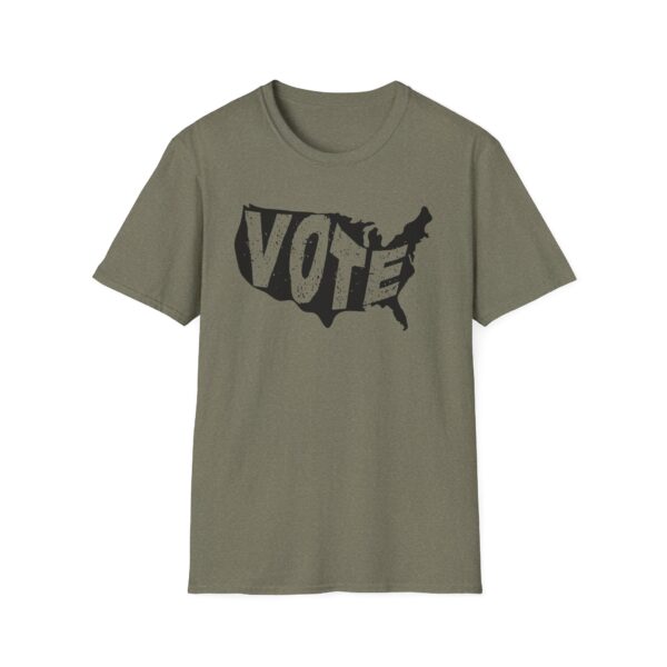 VOTE  - USA Outline - Unisex Softstyle T-Shirt - Image 2