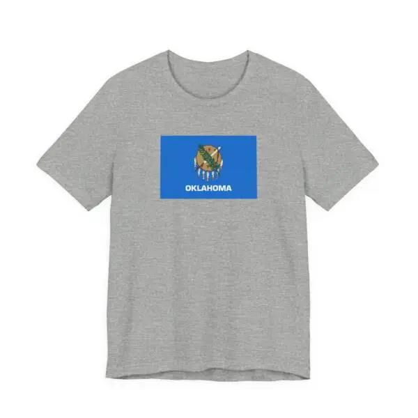 State Flag Tee | Unisex Jersey Short Sleeve T-Shirt  - Oklahoma - Image 3