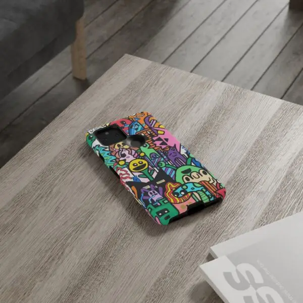 Colorful Phone Case with Fun Characters, Cute Phone Cover | Drawn by Margot - Image 124