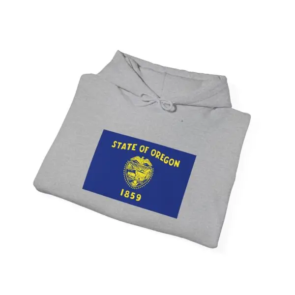 State Flag Graphic Hoodie, Cozy Casual Sweatshirt, Unisex Gift, Fall Fashion, Vintage Look - Oregon - Image 4