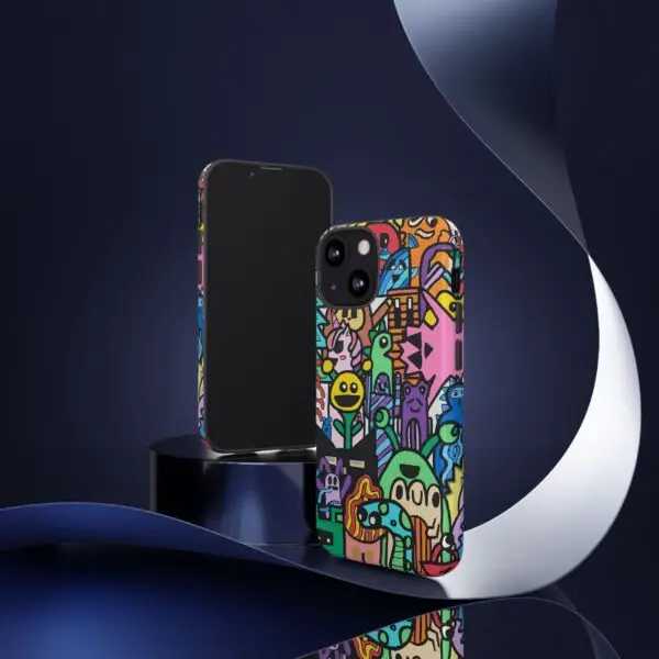 Colorful Phone Case with Fun Characters, Cute Phone Cover | Drawn by Margot - Image 17