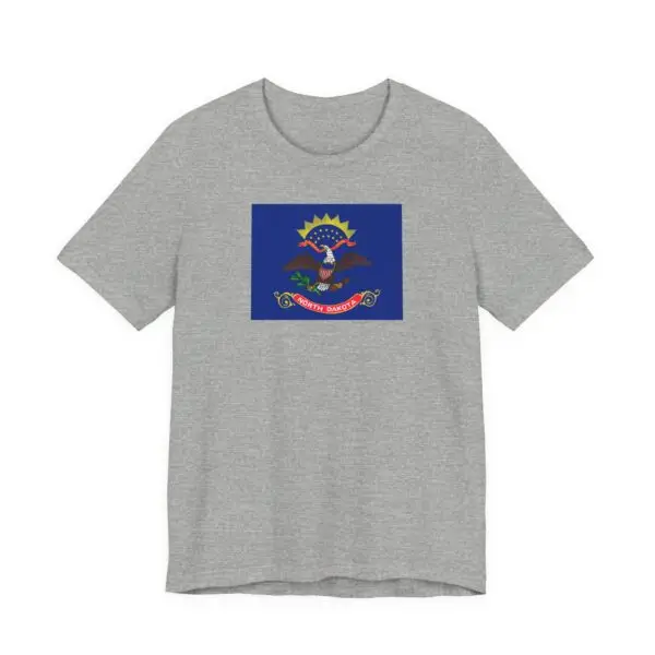 State Flag Tee | Unisex Jersey Short Sleeve T-Shirt  - North_Dakota - Image 3