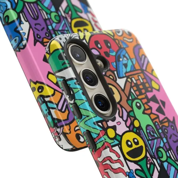 Colorful Phone Case with Fun Characters, Cute Phone Cover | Drawn by Margot - Image 51