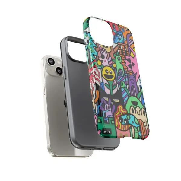 Colorful Phone Case with Fun Characters, Cute Phone Cover | Drawn by Margot - Image 24