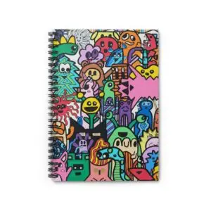 Colorful Spiral Notebook for Creatives, Cute Drawing Journal, - Drawn by Margot and Printed here