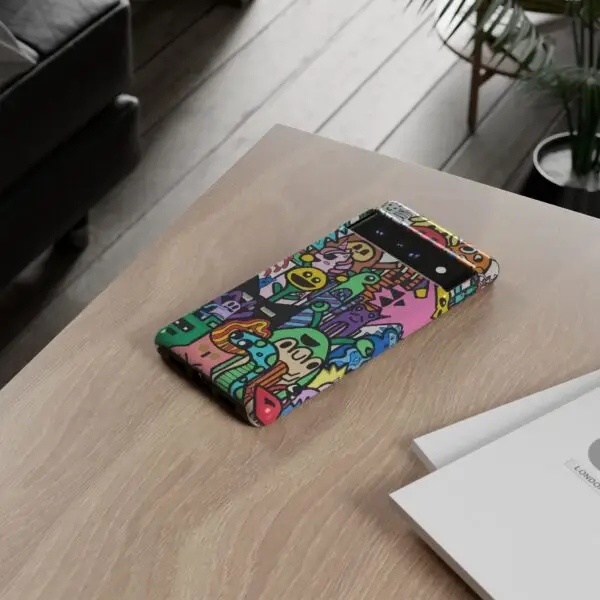Colorful Phone Case with Fun Characters, Cute Phone Cover | Drawn by Margot - Image 156