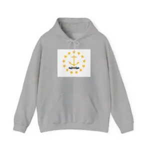 State Flag Graphic Hoodie, Cozy Casual Sweatshirt, Unisex Gift, Fall Fashion, Vintage Look - Rhode_Island
