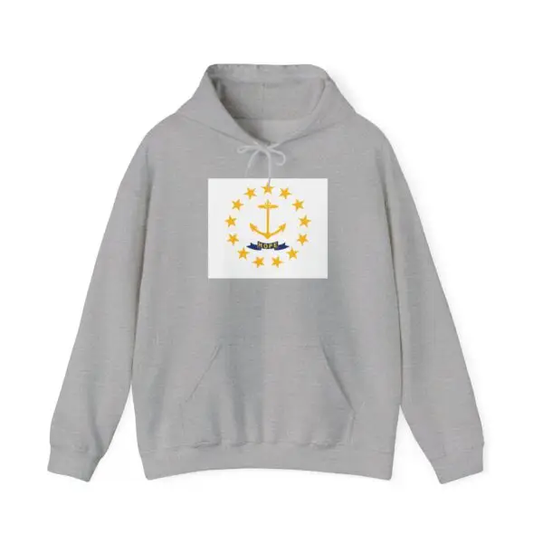 State Flag Graphic Hoodie, Cozy Casual Sweatshirt, Unisex Gift, Fall Fashion, Vintage Look - Rhode_Island