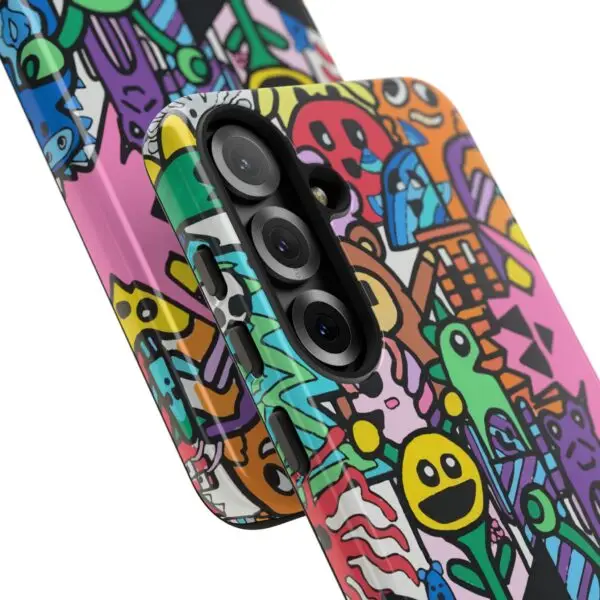 Colorful Phone Case with Fun Characters, Cute Phone Cover | Drawn by Margot - Image 100