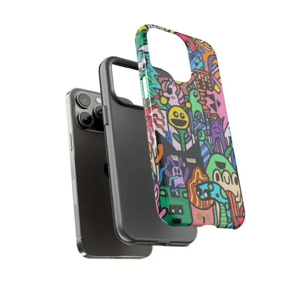 Colorful Phone Case with Fun Characters, Cute Phone Cover | Drawn by Margot - Image 36