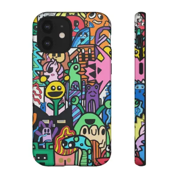 Colorful Phone Case with Fun Characters, Cute Phone Cover | Drawn by Margot - Image 11